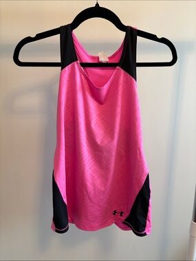 Under Armour Hot Pink and Black Racerback Tank
